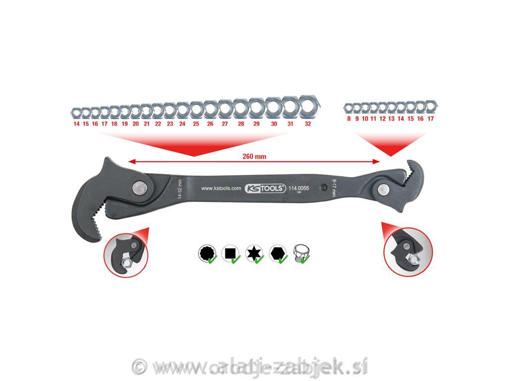 Jednoručni višenamjenski ključ, 8-17/14–32 mm KS TOOLS