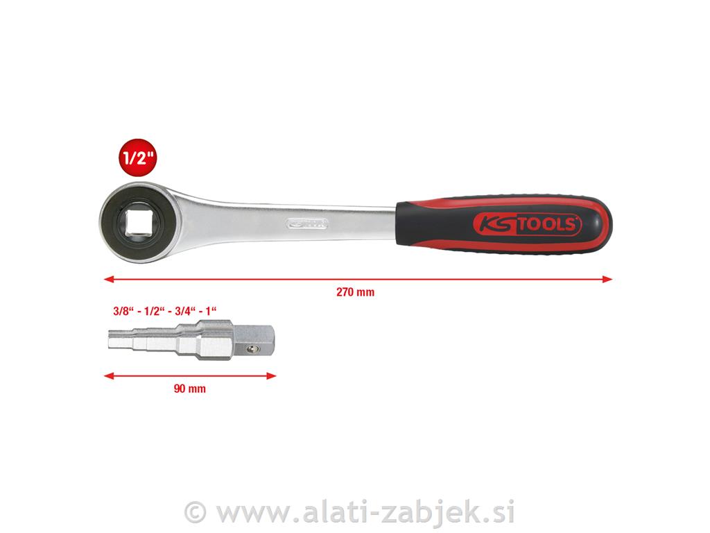 Stopenjski ključ in raglja 1/2" KS TOOLS