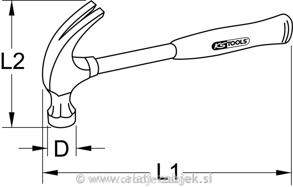 Američki čekić 600 g KS TOOLS