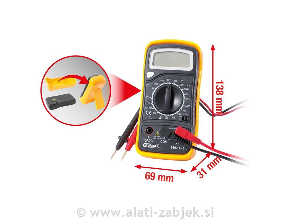 Digitalni multimetar 10 A 600 V KS TOOLS