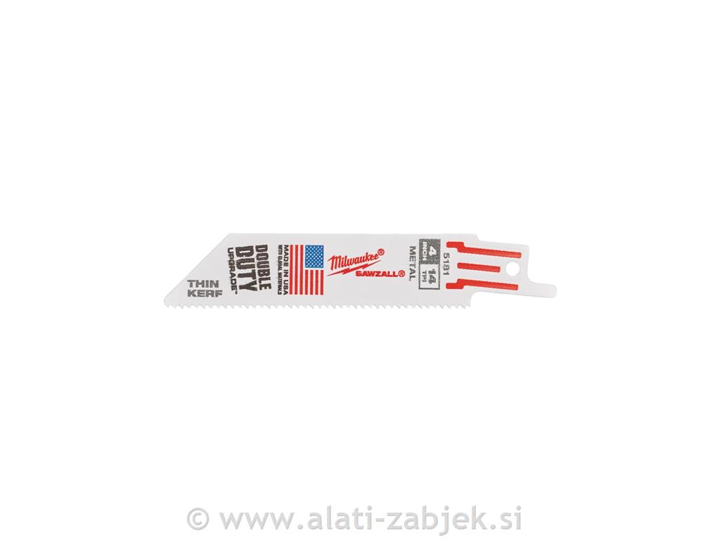 Listi za ubodne pile za metal 14 TPI -5kom MILWAUKEE