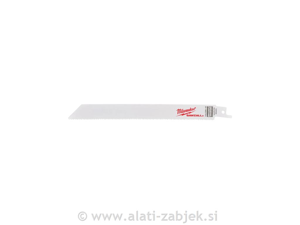 List sabljaste pile univerzal 200x10/14TPI, 5 kom MILWAUKEE