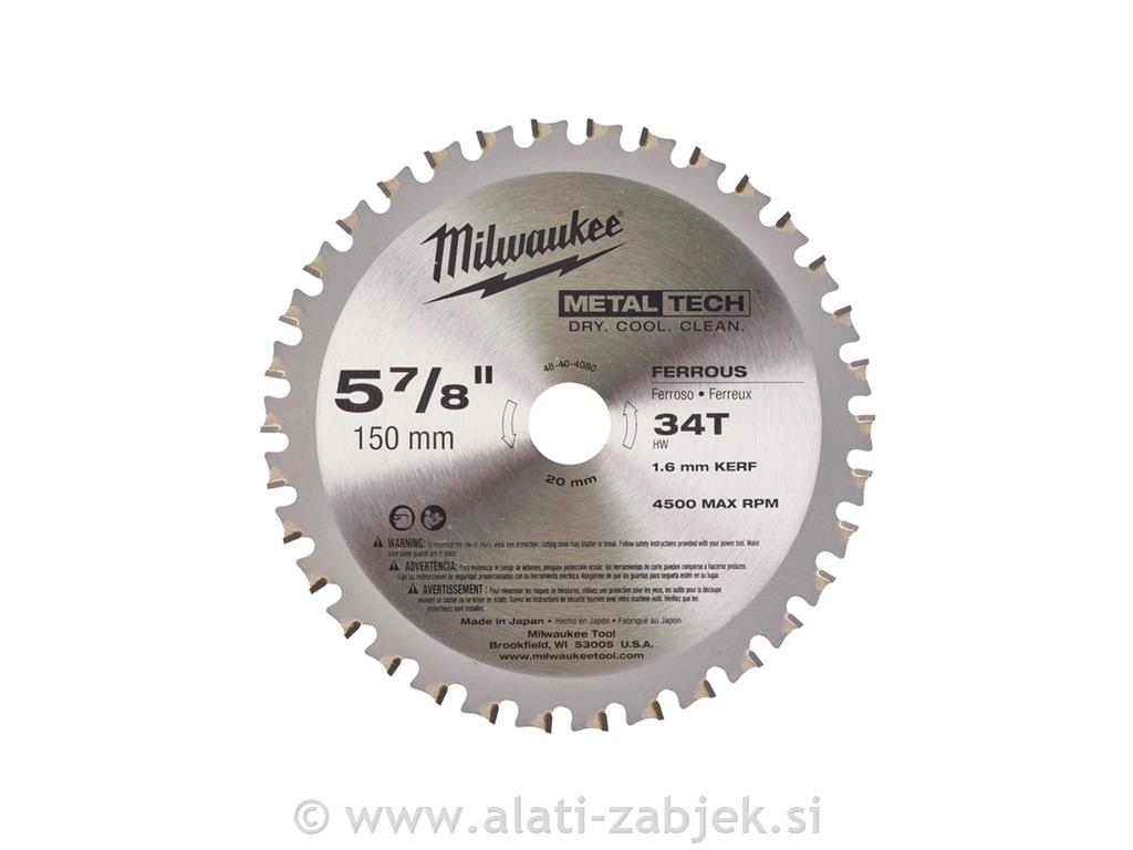 Rezna ploča 150x20x34 MILWAUKEE