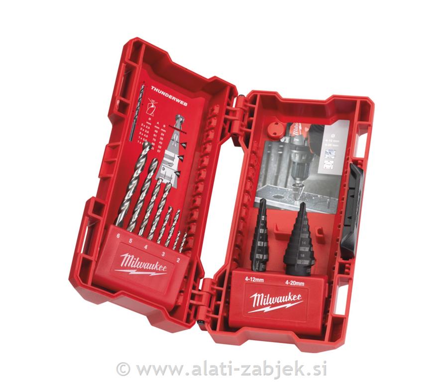 10 delni set svedrov za kovino THUNDERWEB MILWAUKEE