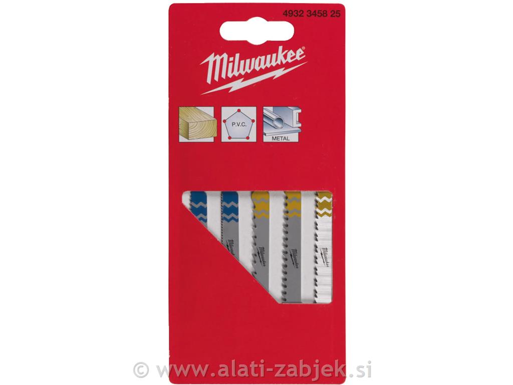 5-delni set listova za vbodne žage MILWAUKEE
