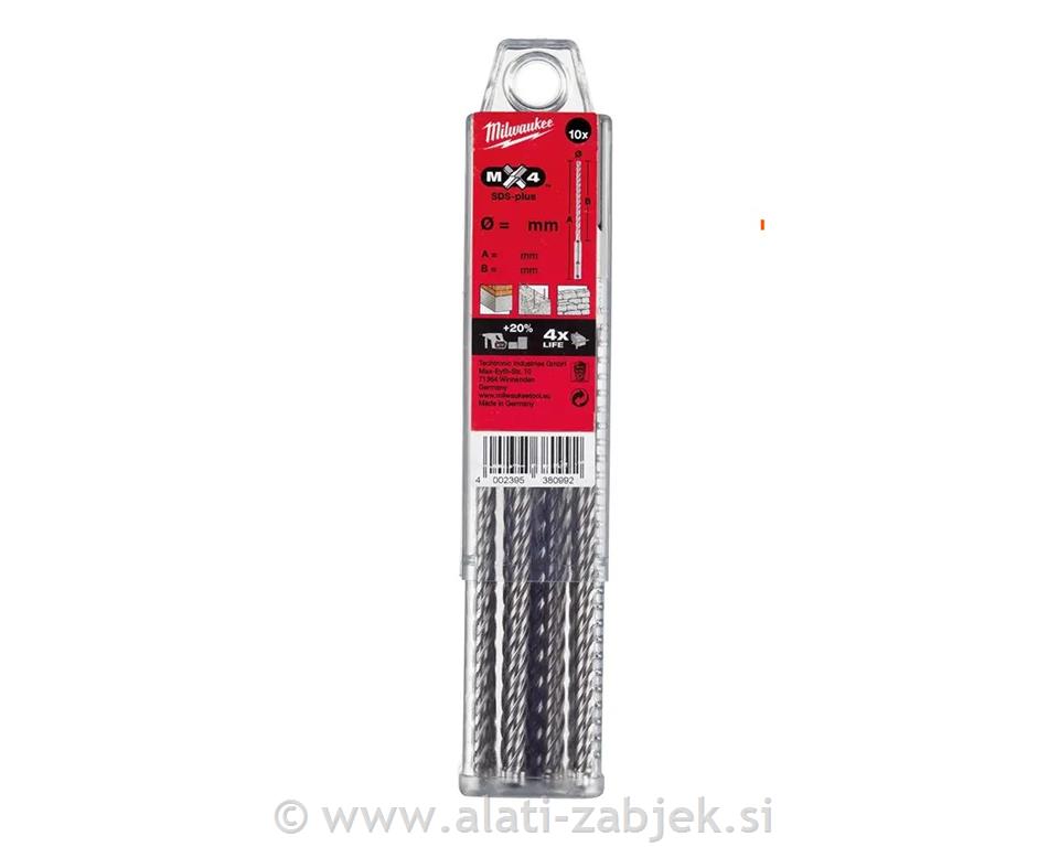 SDS+ DRILL BITS     RX4 Drill 6x210-10pc MILWAUKEE