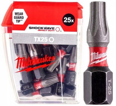 TORX 1/4" vrhovi za odvijač SHOCKWAVE MILWAUKEE