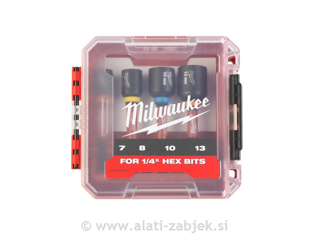 1/4" hex bit nastavci za matice MILWAUKEE