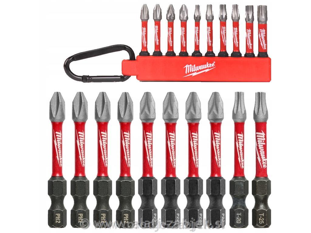Set bitov na karabinu 10 kos MILWAUKEE