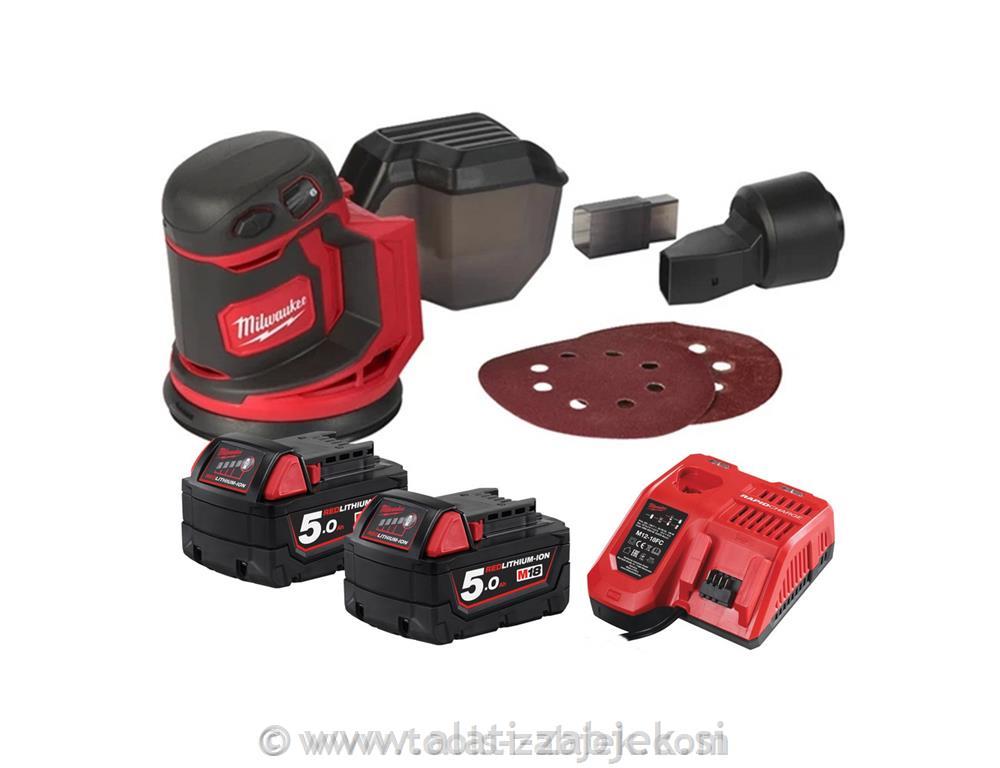 Akumulatorska ekscentrična brusilica M18BOS125- 502B MILWAUKEE