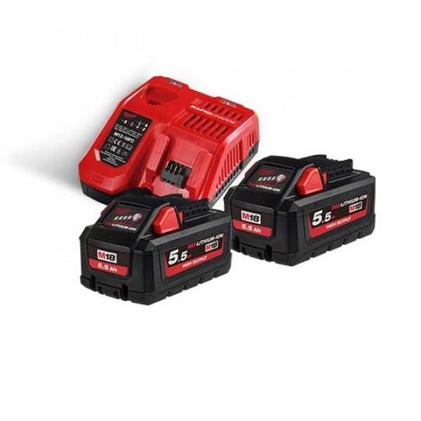 AKU.POWER SET M18 HNRG- 552 Li-Ion 2xAku. MILWAUKEE