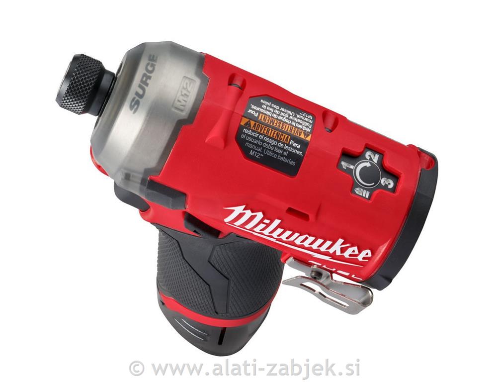 Tihi Hex udarni odvijač 1/4” M12 FQID- 202X MILWAUKEE