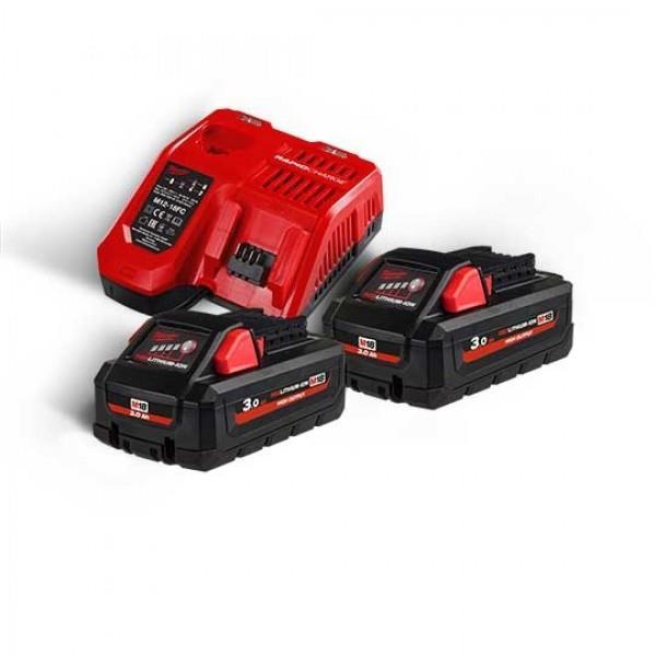 Set 2x akumulator 3,0 Ah i punjač M18 HNRG- 302 MILWAUKEE