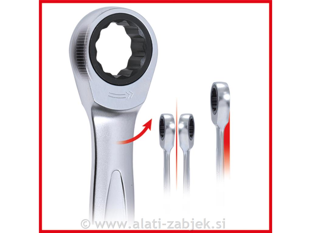 GEARplus komplet ključeva s čegrtaljkom5-dijelni 8–19 mm KS TOOLS