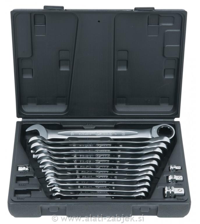 Ključevi s čegrtaljkom u setu 8-19 mm KS TOOLS