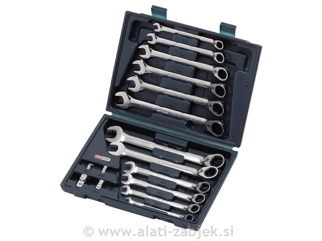 16-dijelni set ključeva s čegrtaljkom 8-19 mm KS TOOLS