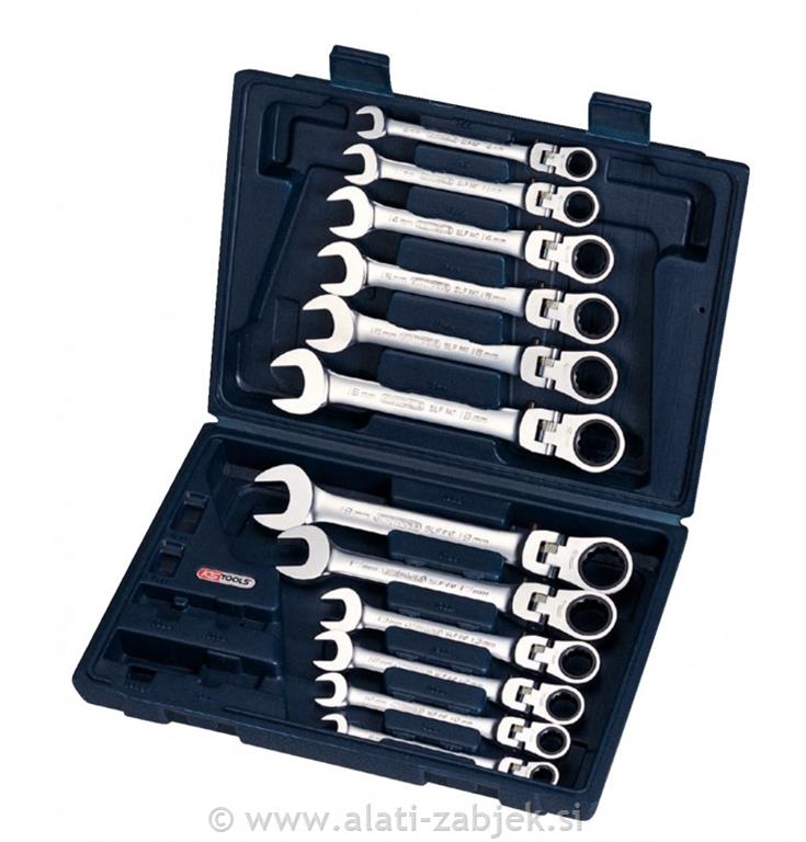 12-dijelni set ključeva s čegrtaljkom 8-19 mm KS TOOLS