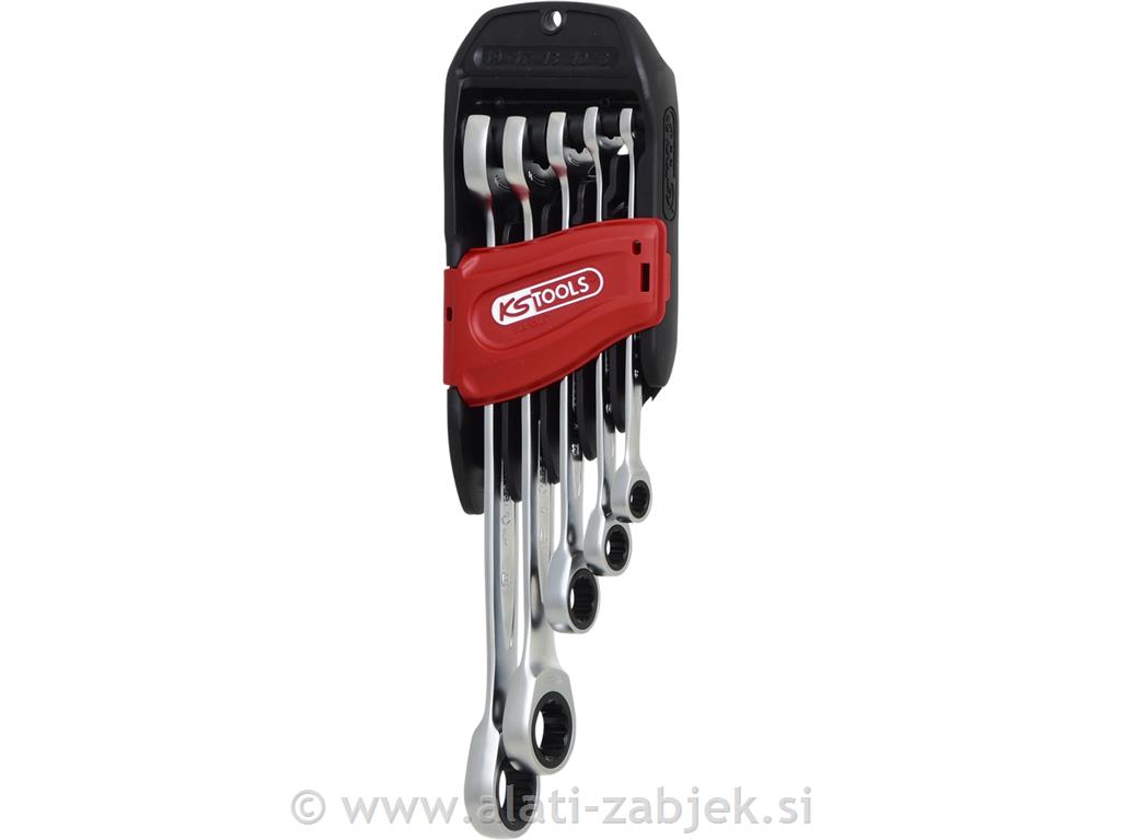 DUO GEARplus® 5-dijelni set viličasto-okastih ključeva s čegrtaljkom KS TOOLS