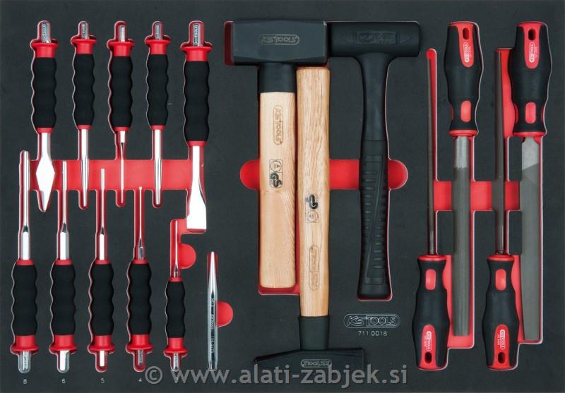 1/1 I garnitura izbijača, čekića i turpija KS TOOLS