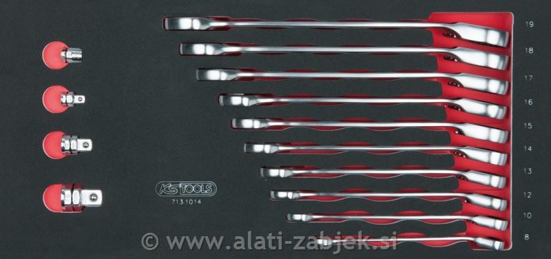 1/3 I garnitura viličasto-okastih ključeva s čegrtaljkom KS TOOLS