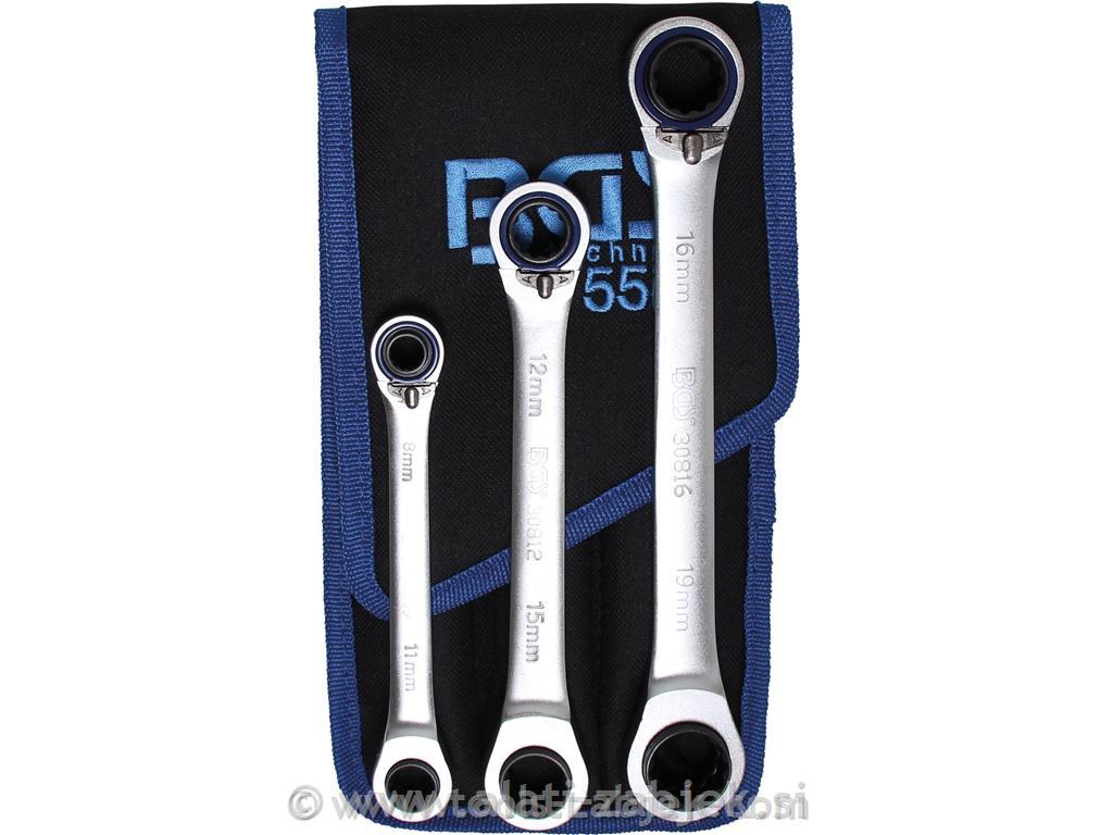 Set okastih ključeva sa čegrtaljkom 8-19 BGS TECHNIC