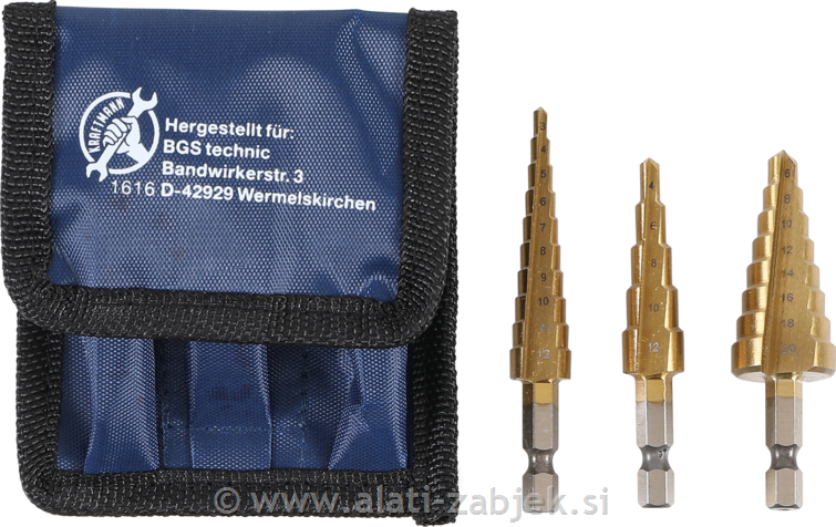 3-dijelni set HSS svrdala BGS TECHNIC