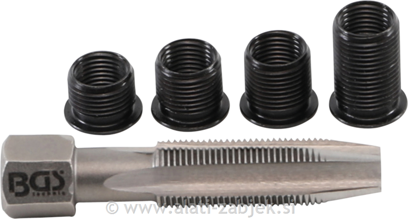 Komplet za popravljanje navoja za svjećice za paljenje M10 x 1,00 mm BGS TECHNIC