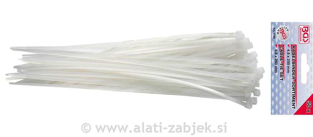 50-dijelni set vezica 4,8 x 250 mm BGS TECHNIC