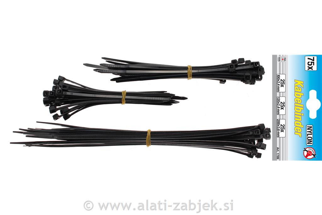 75-dijelni set vezica 100- 200 mm BGS TECHNIC