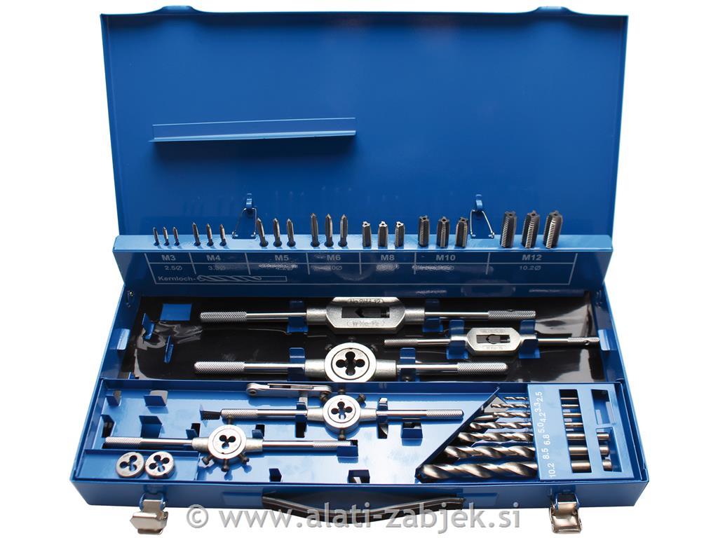 Set navojnih svrdala i čeljusti M3-M12 BGS TECHNIC