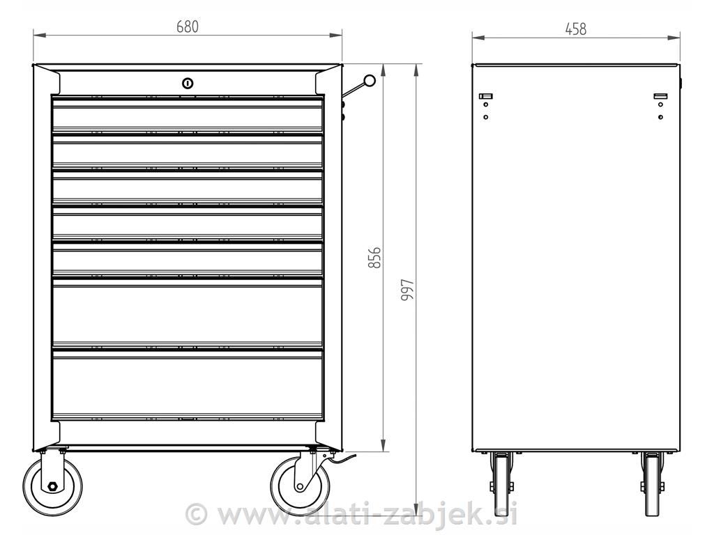 Kolica za alat sa 7 ladica BGS TECHNIC
