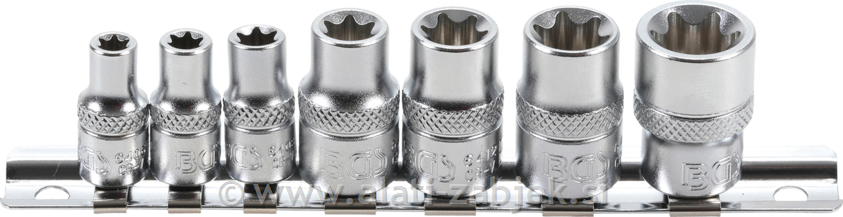7-dijelni set nasadnih ključeva 1/4", E6- E16 BGS TECHNIC