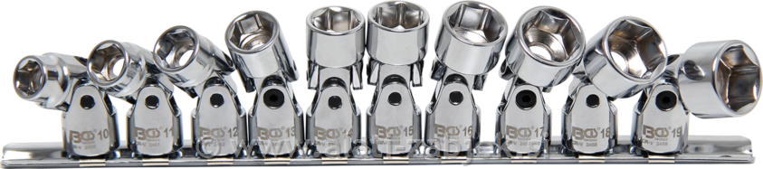 10-dijelni set zglobnih nastavaka 3/8",10 - 19 mm BGS TECHNIC