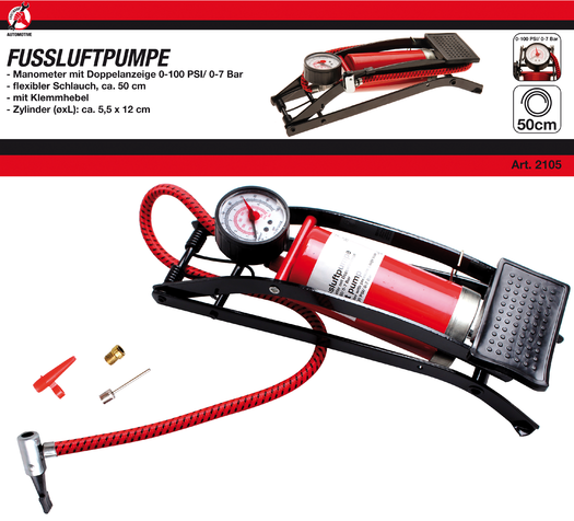 Nožna pumpa 0-7 bar BGS TECHNIC