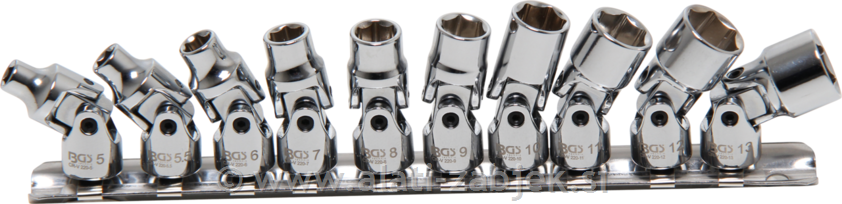 10-dijelni set zglobih nasadnih ključeva1/4", 5 - 13 mm BGS TECHNIC