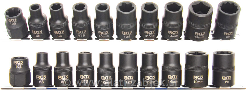 10-dijelni set posebnih nasadnih ključeva, 3,5,6 i 10-kutni, za osobna vozila BGS TECHNIC