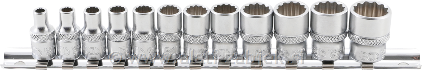 10-dijelni set 12-kutnih colnih nasadnihključeva 1/4" BGS TECHNIC