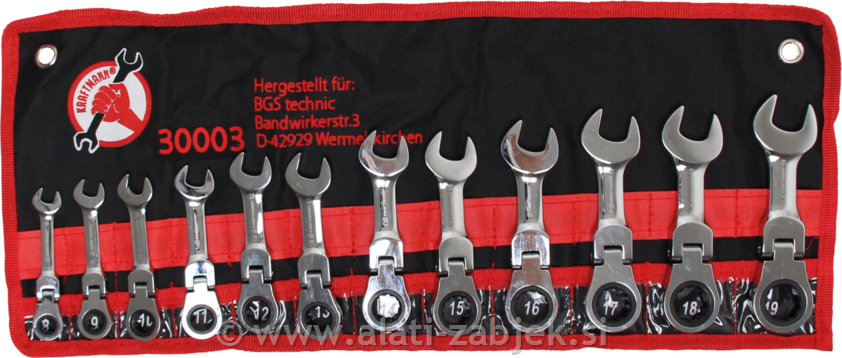 12-dijelni set kombiniranih ključeva 8-19 mm BGS TECHNIC