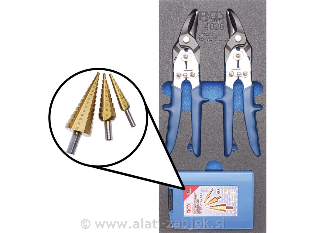 1/3 Garnitura kliješta sa stožastim svrdlima BGS TECHNIC