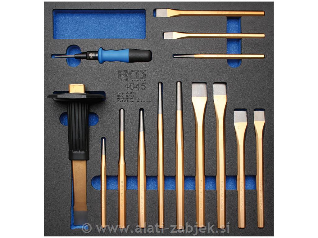2/3 Garnitura izbijača i sjekača, 15-dijelna BGS TECHNIC