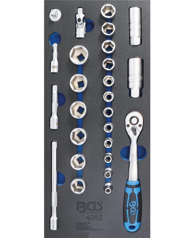 1/3 Garnitura nasadnih ključeva s produžecima i račnom, 26-dijelna BGS TECHNIC