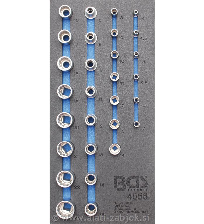 1/3 Garnitura 12-kutnih nasadnih ključeva (1/4" 1/2" ) 29-dijelna BGS TECHNIC