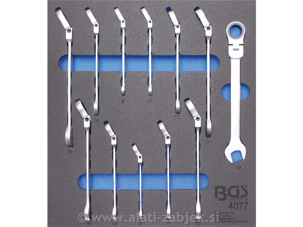 2/3 Garnitura viličastih kjučeva s račnom, 12-dijelna, BGS TECHNIC