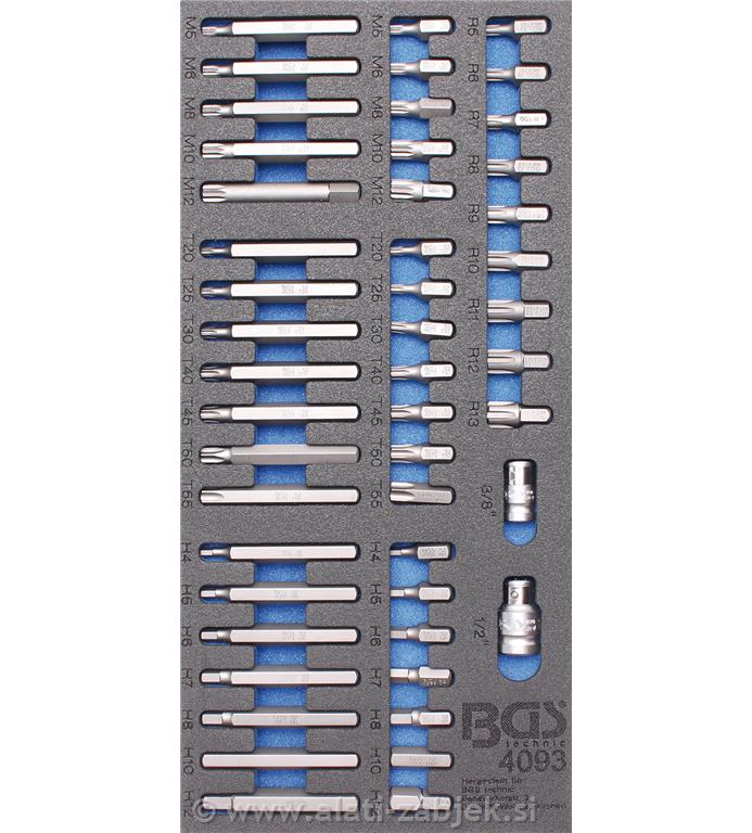 1/3 Garnitura držač bitova, 49-dijelna BGS TECHNIC