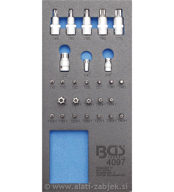1/3 Garnitura bit Torx nastavaka, 27-dijelna BGS TECHNIC