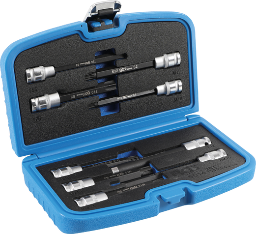 9-dijelni set produženih držača bitova RIBE, XZN, Torx BGS TECHNIC