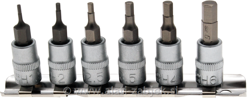6-dijelni set nasadnih ključeva s bit nastavcima 1/4", 1.5 - 6 mm BGS TECHNIC