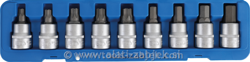 Set bit nasadnih ključeva 3/4" T60-T100 BGS TECHNIC