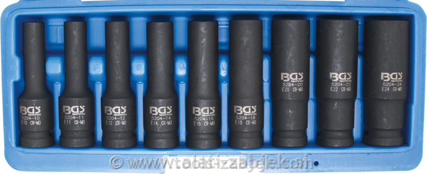 9-dijelni set nasadnih ključeva 1/2" E10- E24 BGS TECHNIC