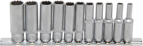 11-dijelni set dugih nasadnih ključeva 12-kutni 1/4" 4-13 mm BGS TECHNIC